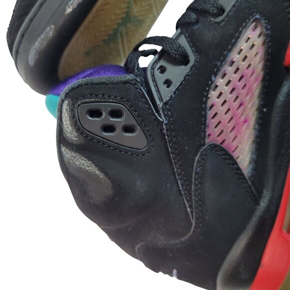 Air Jordan 5 Retro Grapes Black Purple Teal Red Boys Sneakers Size 5Y Nike Air - Picture 6 of 10